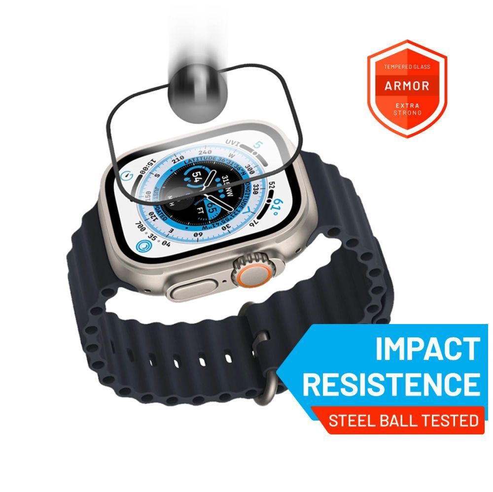 FIXED edzett üveg kijelzővédő fólia Apple Watch Ultra/Ultra 2 okosórához (49 mm FIXED edzett üveg kijelzővédő fólia Apple Watch Ultra/Ultra 2 okosórához (49 mm