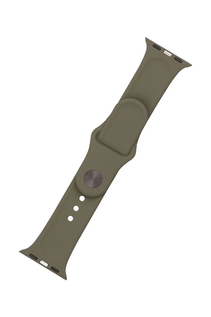 FIXED szilikon szíj készlet Apple Watch 42/44/45 mm, olivazöld
