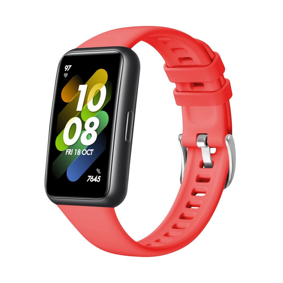 FIXED Silicone Strap for Huawei Band 7, red FIXED Silicone Strap for Huawei Band 7, red