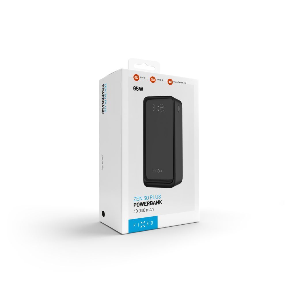 FIXED Zen2 30, 30 000 mAh PowerBank, fekete