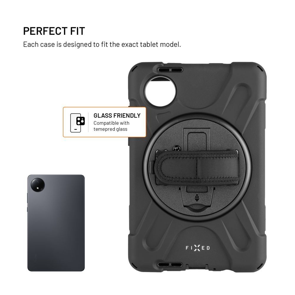 FIXED masszív tablet tok Xiaomi Redmi Pad SE 8.7" készülékhez, fekete