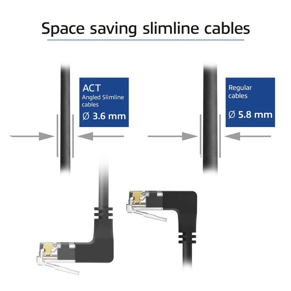 ACT CAT6A U-UTP Patch Cable 1m Black ACT CAT6A U-UTP Patch Cable 1m Black