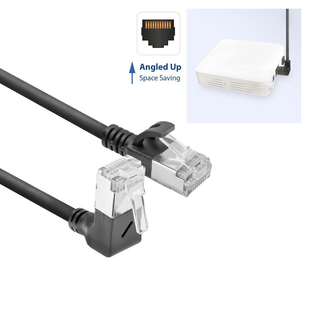 ACT CAT6A U-FTP Patch Cable 1m Black ACT CAT6A U-FTP Patch Cable 1m Black