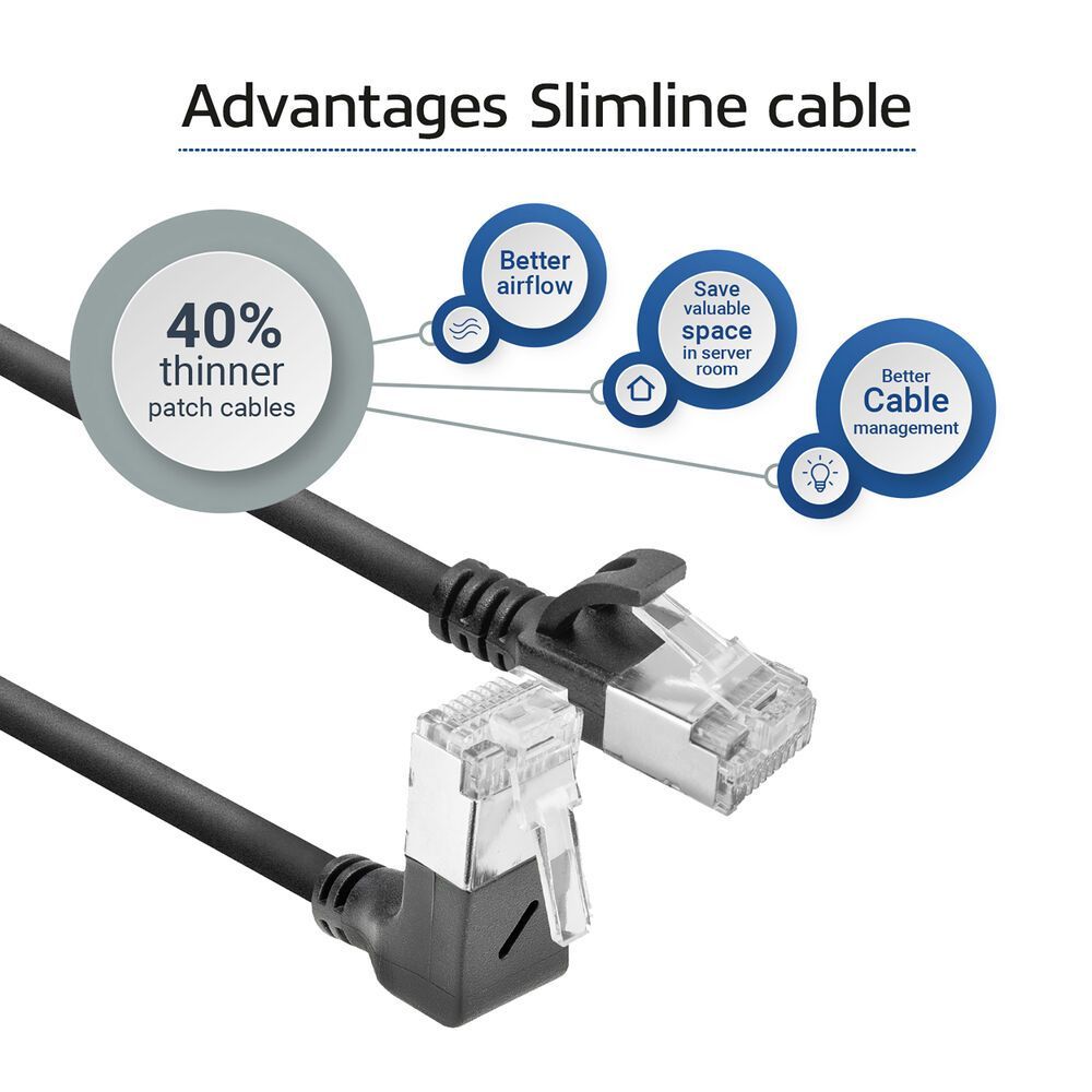 ACT CAT6A U-FTP Patch Cable 1m Black ACT CAT6A U-FTP Patch Cable 1m Black