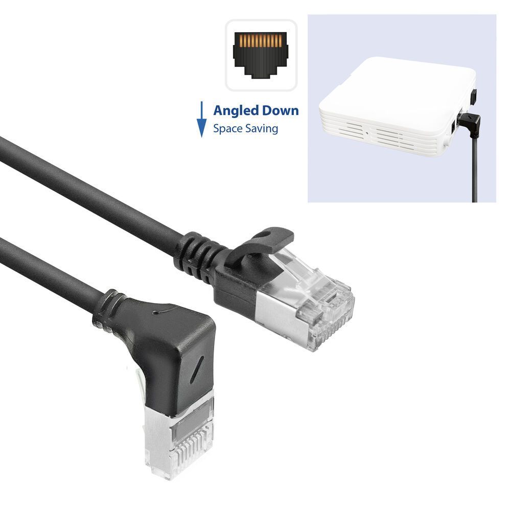 ACT CAT6A U-FTP Patch Cable 1m Black ACT CAT6A U-FTP Patch Cable 1m Black