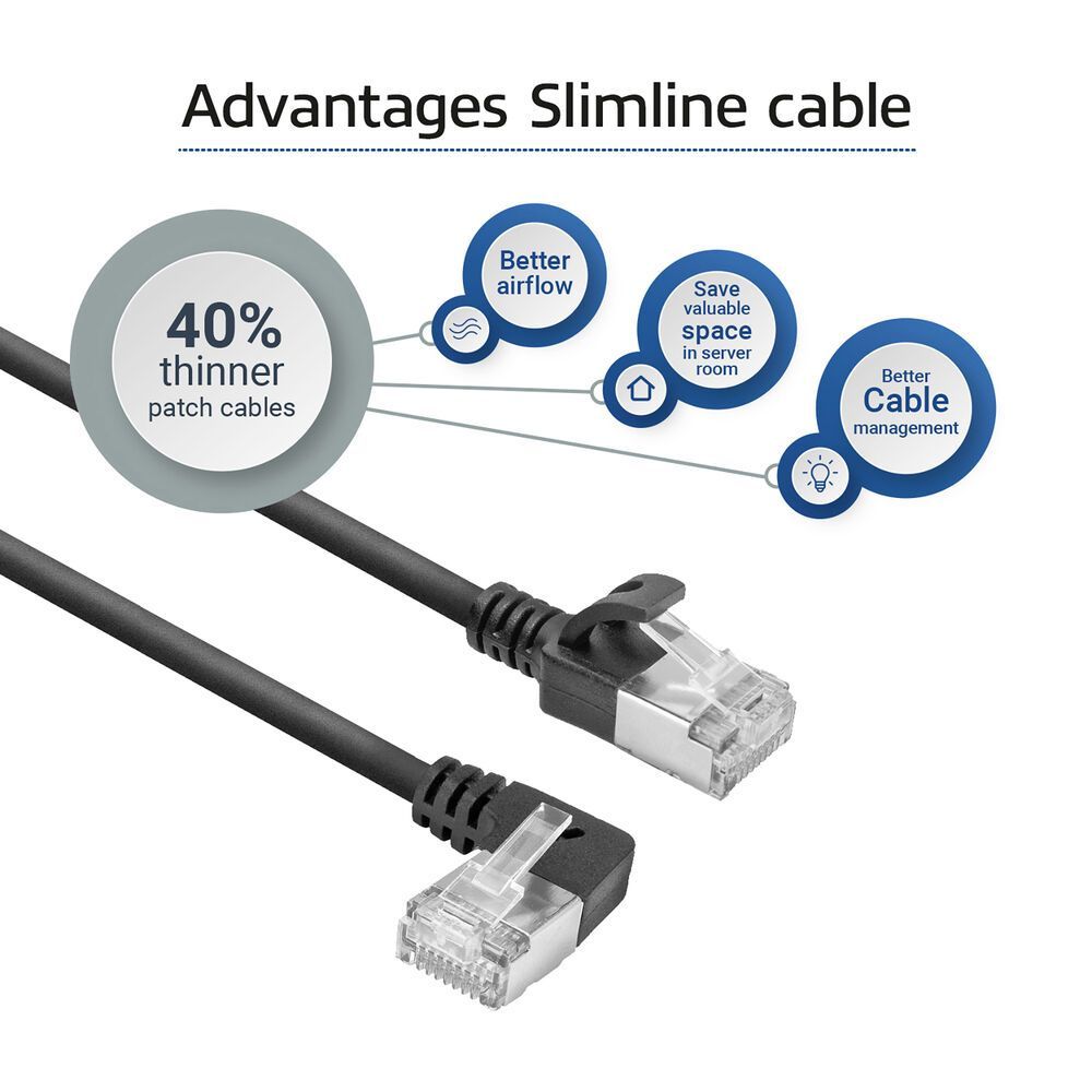 ACT CAT6A U-FTP Patch Cable 1m Black ACT CAT6A U-FTP Patch Cable 1m Black