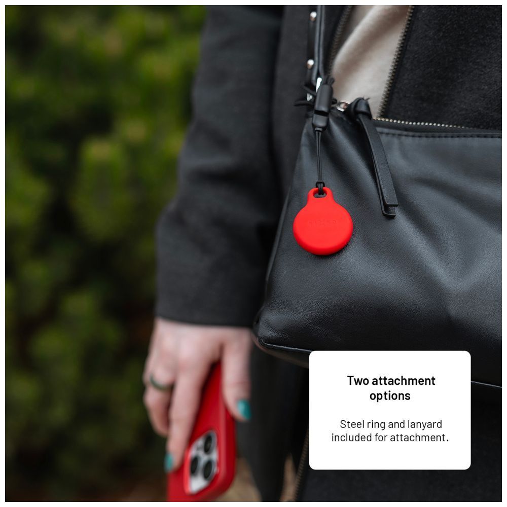 FIXED Silky szilikon tok Apple AirTag-hez, piros FIXED Silky szilikon tok Apple AirTag-hez, piros