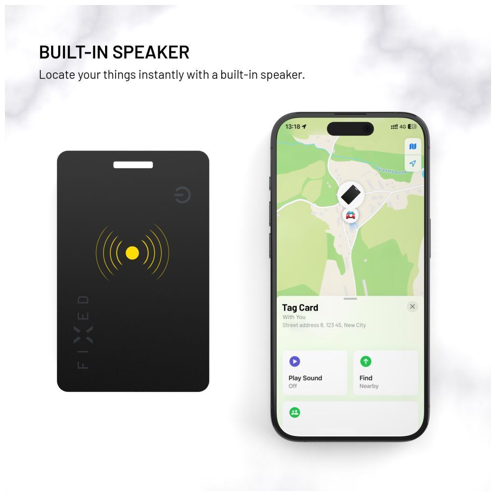 FIXED intelligens helymeghatározó kártya, fekete FIXED intelligens helymeghatározó kártya, fekete