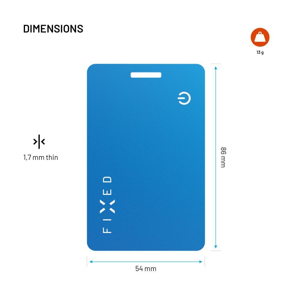 FIXED intelligens helymeghatározó kártya, kék FIXED intelligens helymeghatározó kártya, kék