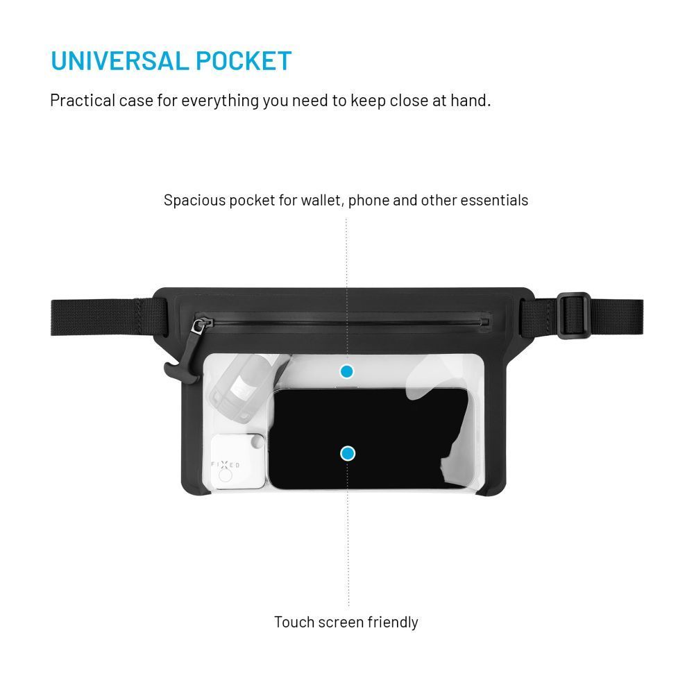 FIXED vízálló övtáska, fekete FIXED vízálló övtáska, fekete