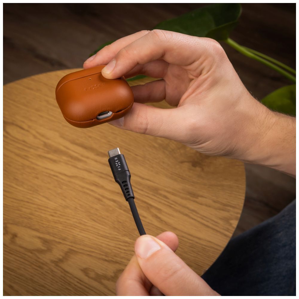 FIXED PodsLeather Apple Airpods 4-hez barna FIXED PodsLeather Apple Airpods 4-hez barna