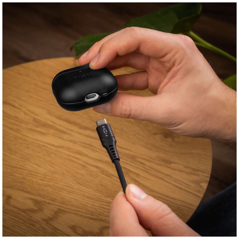 FIXED PodsLeather Apple Airpods 4-hez fekete