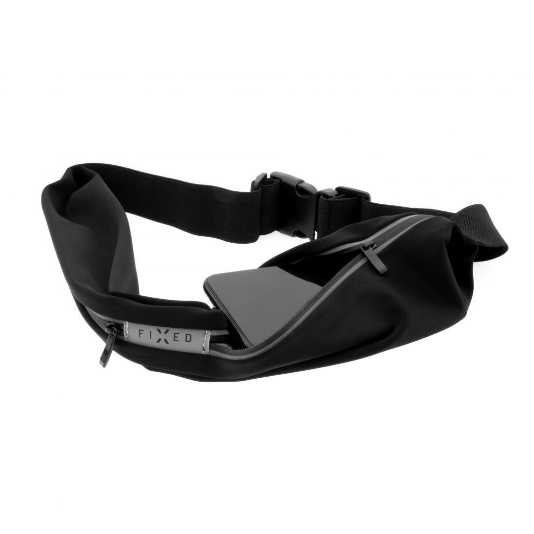 FIXED Futóöv / Sporttáska, univerzális, Sportbelt Duo, két zsebbel, fekete FIXED Futóöv / Sporttáska, univerzális, Sportbelt Duo, két zsebbel, fekete
