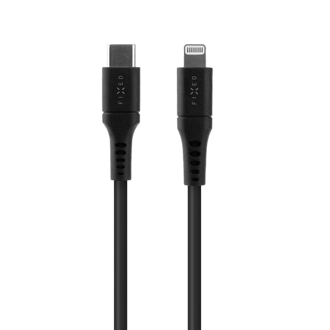 FIXED Liquid Silicone Cable USB-C/Lightning, 2m, black FIXED Liquid Silicone Cable USB-C/Lightning, 2m, black