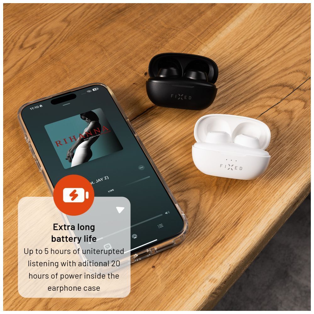 FIXED Buds TWS mikrofonos sztereó fülhallgató, fekete, FIXBDS-BK FIXED Buds TWS mikrofonos sztereó fülhallgató, fekete, FIXBDS-BK