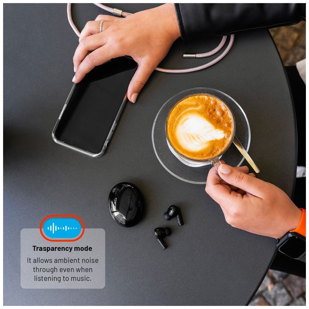 FIXED vezeték nélküli fejhallgató, Bluetooth 5.3, fekete FIXED vezeték nélküli fejhallgató, Bluetooth 5.3, fekete