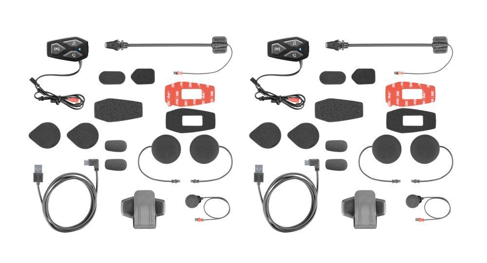 Interphone U-COM3 Bluetooth headset for closed and open helmets Twin Pack Interphone U-COM3 Bluetooth headset for closed and open helmets Twin Pack