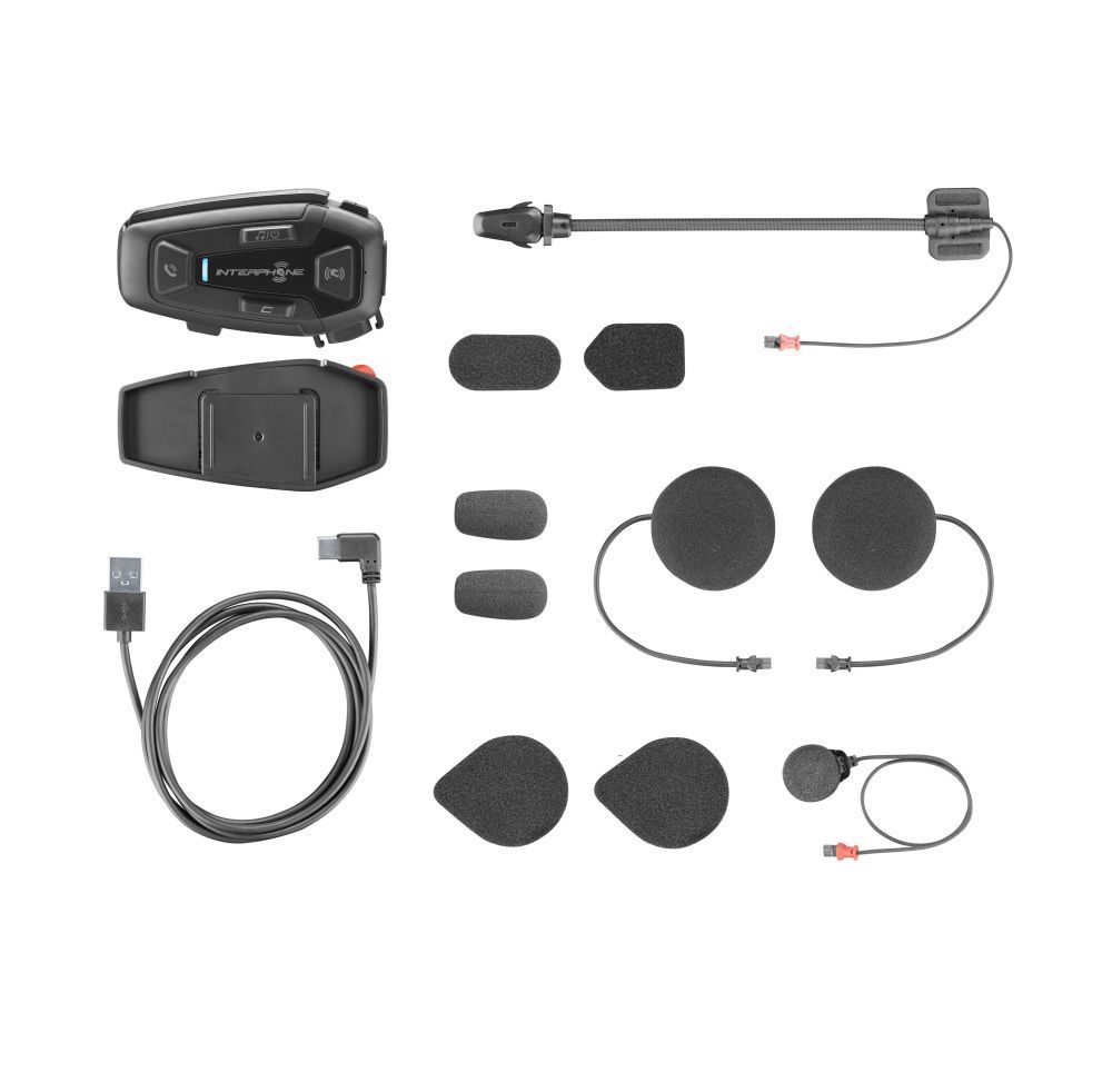 FIXED Bluetooth headset for closed and open helmets Interphone U-COM8R FIXED Bluetooth headset for closed and open helmets Interphone U-COM8R