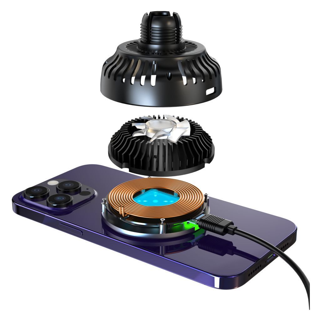 FIXED MagCool autós mágneses vezetéknélküli töltő és telefontartó telefonhűtéssel, MagSafe támogatás, fekete, FIXMCO-BK FIXED MagCool autós mágneses vezetéknélküli töltő és telefontartó telefonhűtéssel, MagSafe támogatás, fekete, FIXMCO-BK