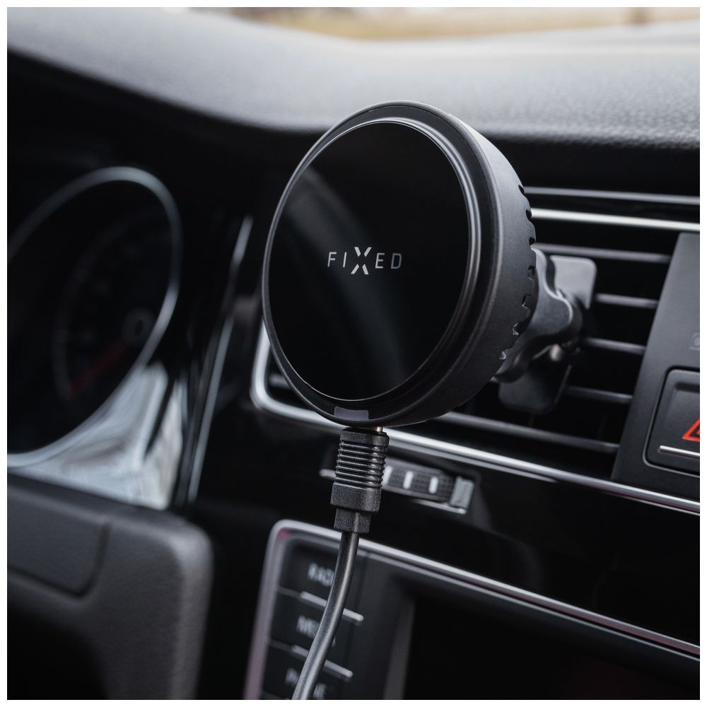 FIXED MagCool autós mágneses vezetéknélküli töltő és telefontartó telefonhűtéssel, MagSafe támogatás, fekete, FIXMCO-BK FIXED MagCool autós mágneses vezetéknélküli töltő és telefontartó telefonhűtéssel, MagSafe támogatás, fekete, FIXMCO-BK