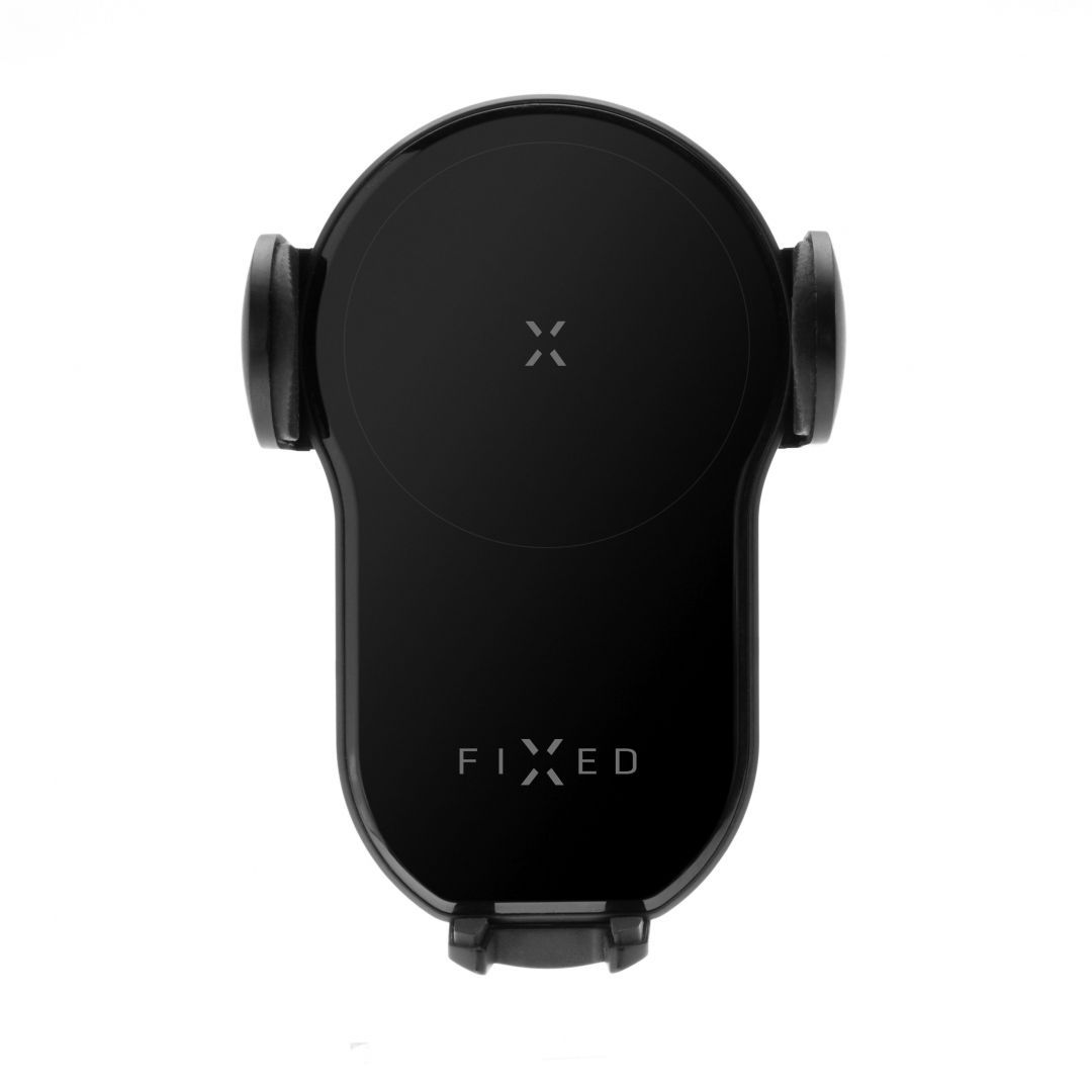 FIXED Matic autós tartó automatikus telefonrögzítő rendszerrel és vezeték nélküli töltéssel, 15W, fekete