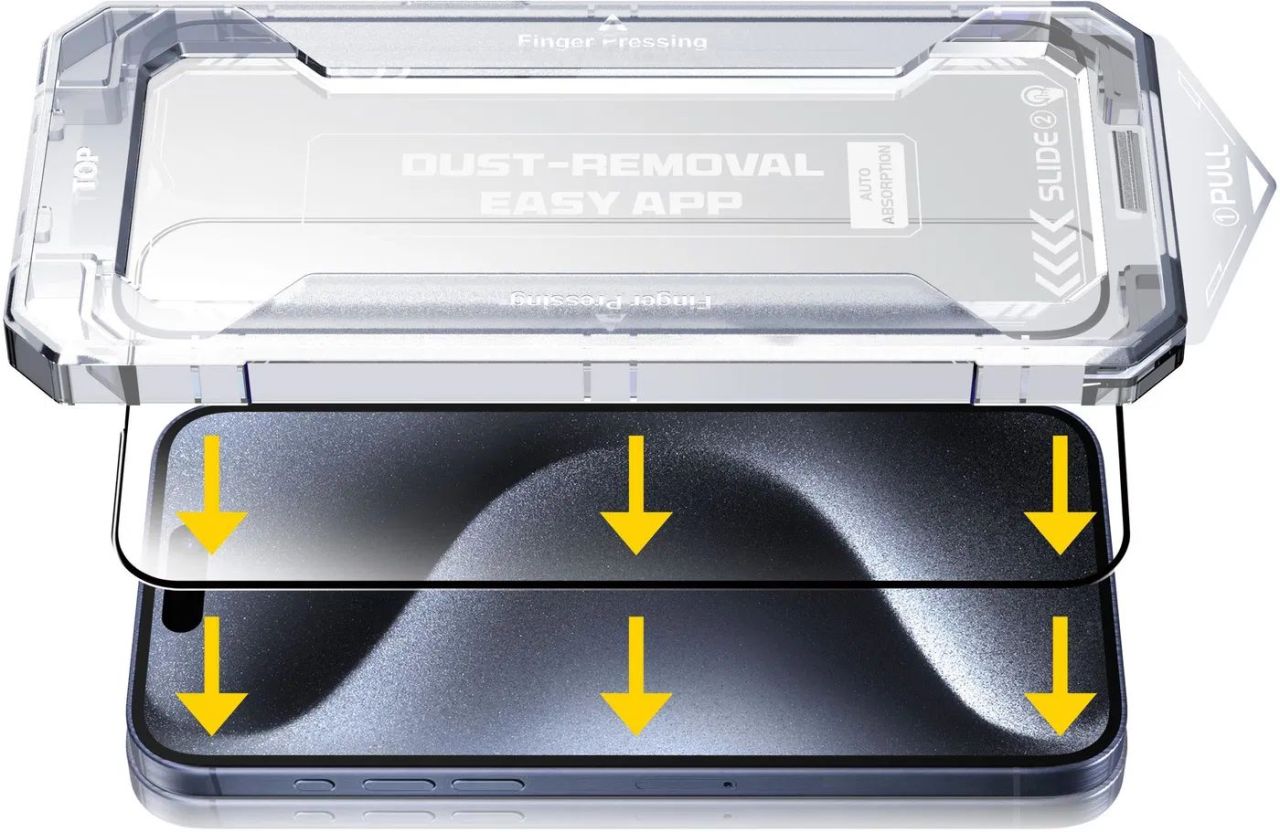 Mobile Origin Screen Guard with easy application iPhone 16 Plus Yellow Mobile Origin Screen Guard with easy application iPhone 16 Plus Yellow