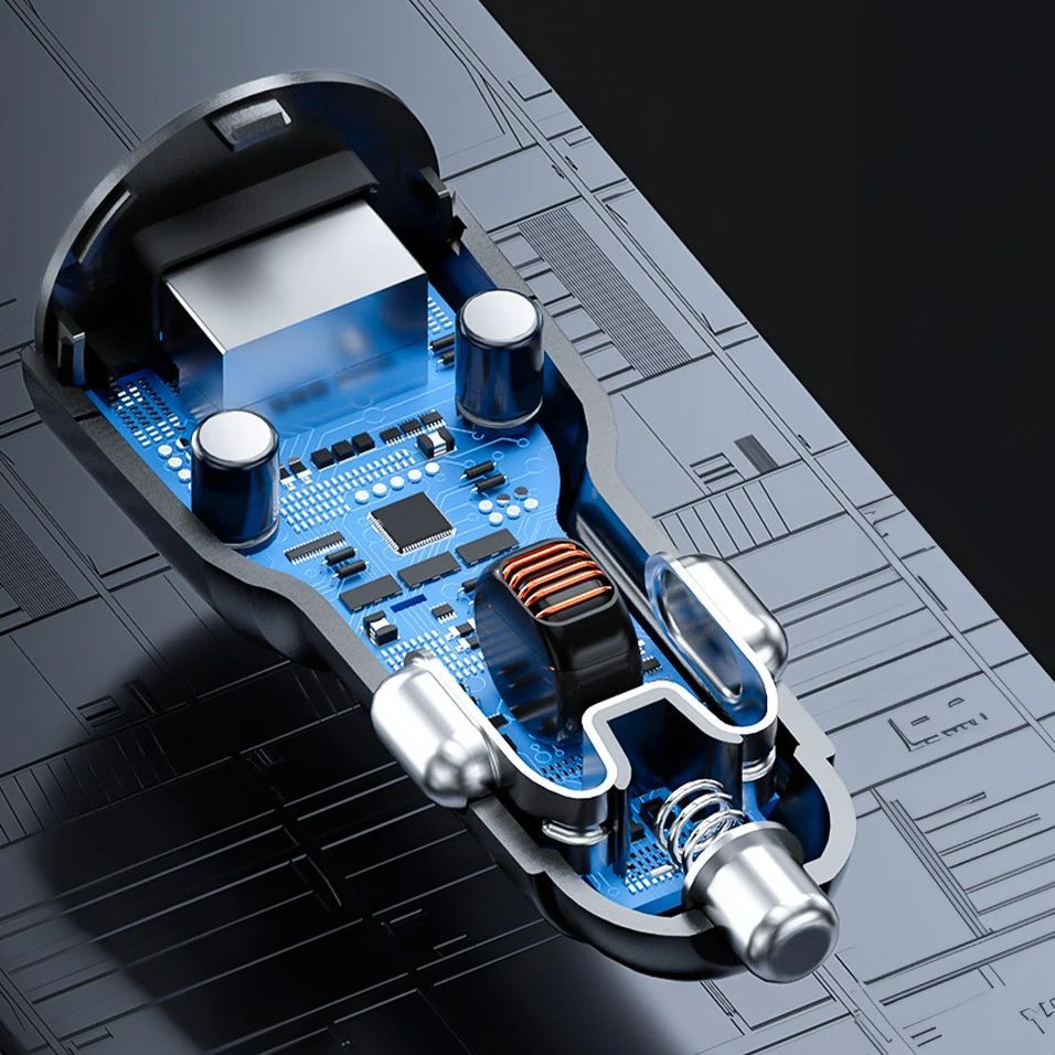 Mobile Origin Car Charger 60W USB-C and USB-A