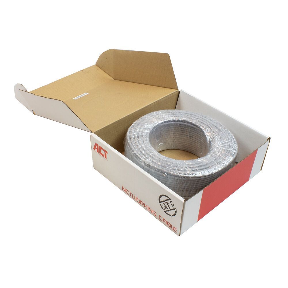 ACT CAT6 U-UTP Installation cable 100m Grey ACT CAT6 U-UTP Installation cable 100m Grey