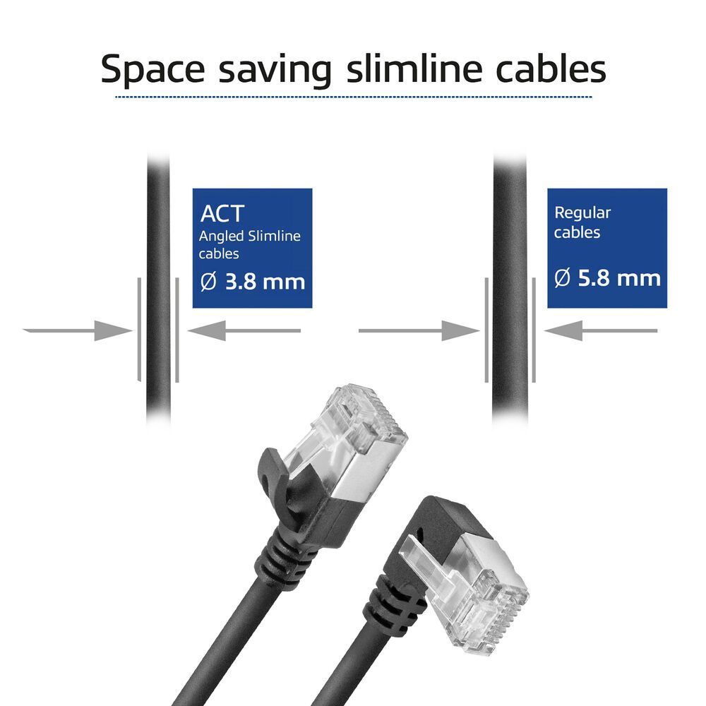 ACT CAT6A U-FTP Patch Cable 1,5m Black ACT CAT6A U-FTP Patch Cable 1,5m Black