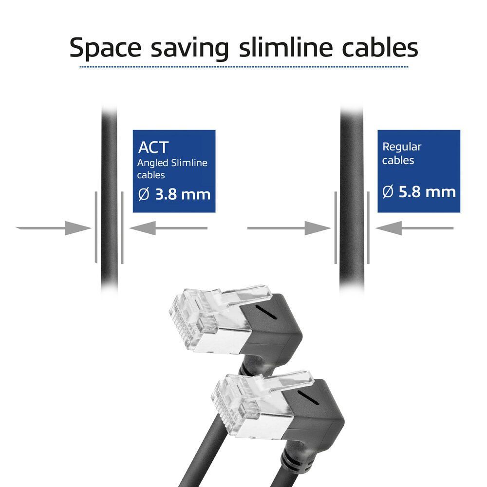ACT CAT6A U-FTP Patch Cable 1,5m Black ACT CAT6A U-FTP Patch Cable 1,5m Black