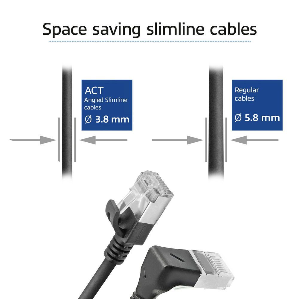 ACT CAT6A U-FTP Patch Cable 2m Black ACT CAT6A U-FTP Patch Cable 2m Black
