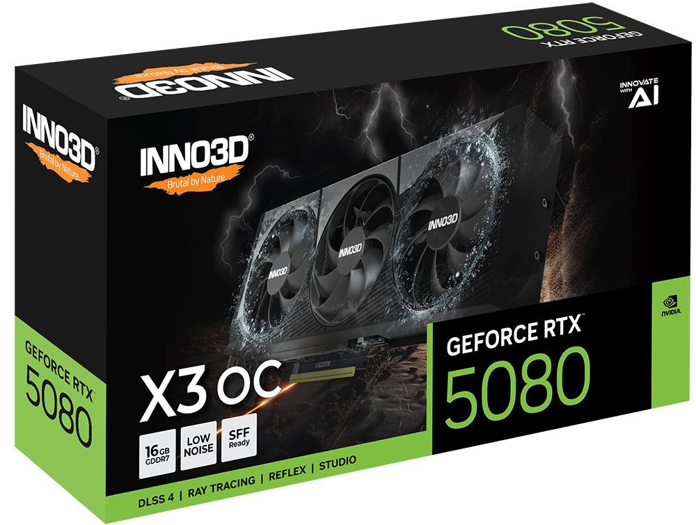 Inno3D GeForce RTX5080 16GB GDDR7 X3 OC Inno3D GeForce RTX5080 16GB GDDR7 X3 OC