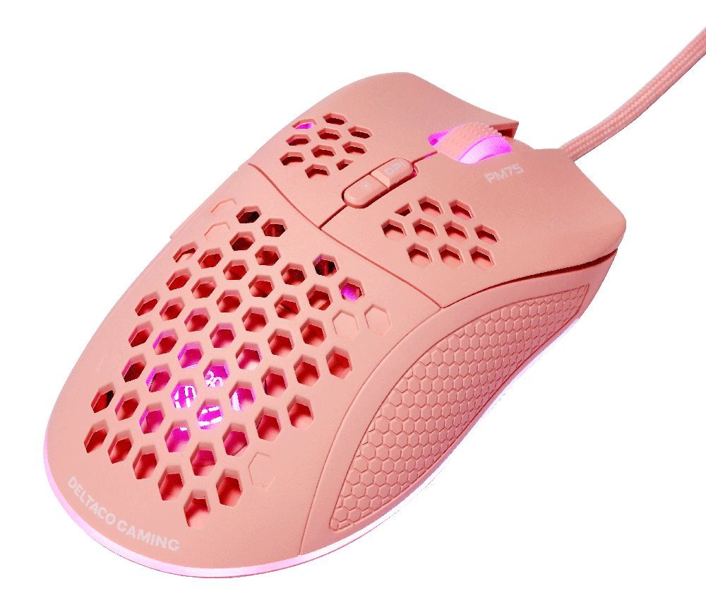 Deltaco GAM-108 PM75 Ultra Light Gaming Mouse Pink Deltaco GAM-108 PM75 Ultra Light Gaming Mouse Pink