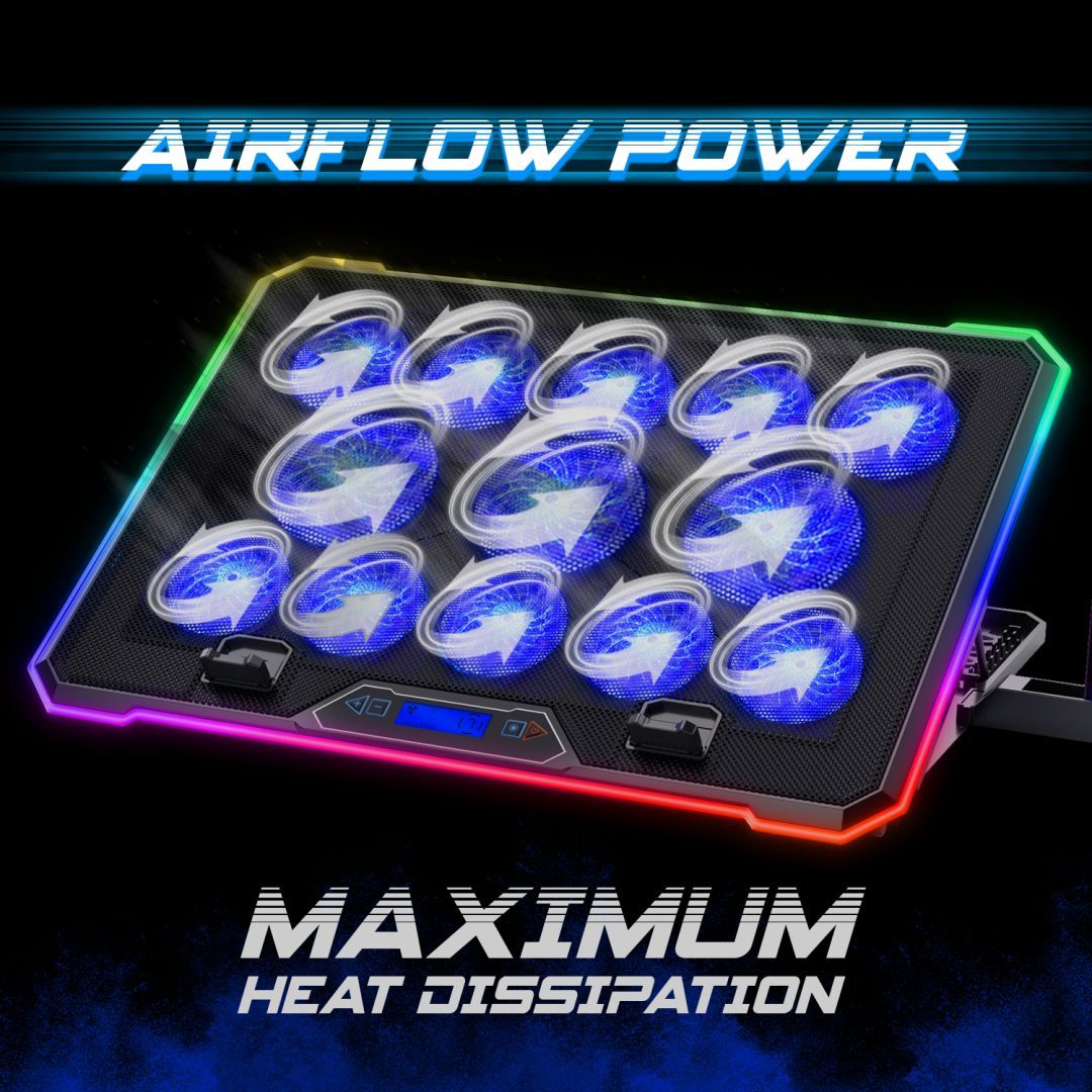 Spirit Of Gamer AirBlade 1300 RGB Notebook hűtő Black