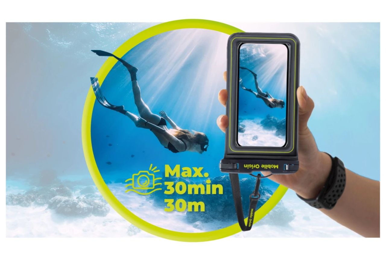 Mobile Origin Waterproof Floating Case 6,8" Glitter/White Mobile Origin Waterproof Floating Case 6,8" Glitter/White