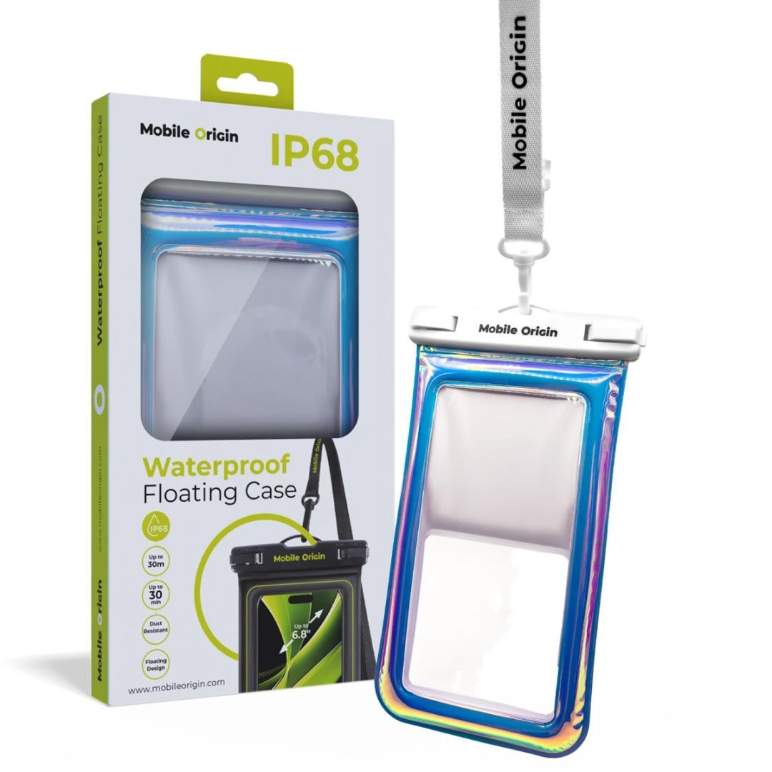 Mobile Origin Waterproof Floating Case 6,8" Glitter/White Mobile Origin Waterproof Floating Case 6,8" Glitter/White