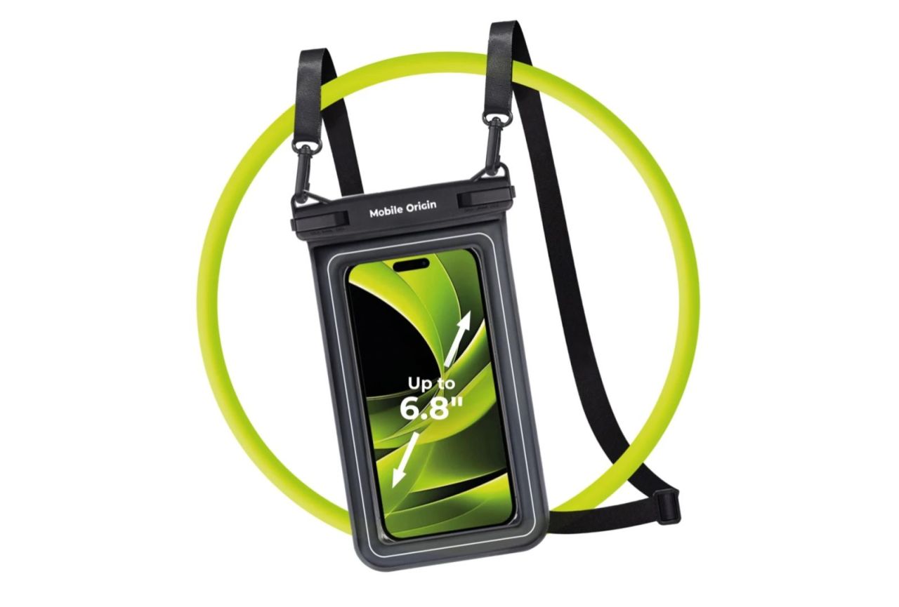 Mobile Origin Waterproof Floating Case with Small Pouch 6,8" Black/White Mobile Origin Waterproof Floating Case with Small Pouch 6,8" Black/White