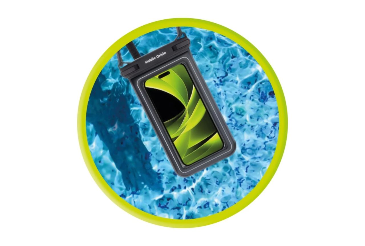 Mobile Origin Waterproof Floating Case with Small Pouch 6,8" Black/White Mobile Origin Waterproof Floating Case with Small Pouch 6,8" Black/White