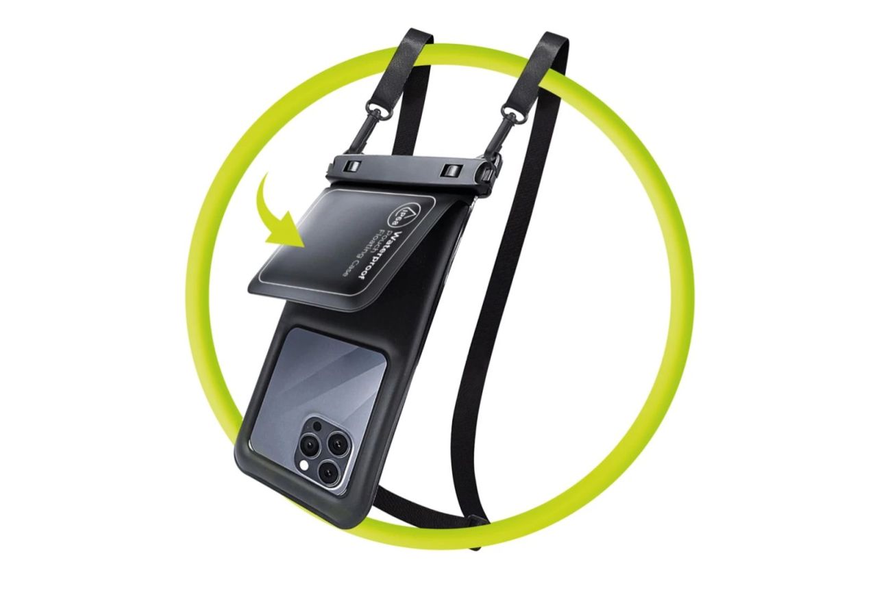 Mobile Origin Waterproof Floating Case with Small Pouch 6,8" Black/White Mobile Origin Waterproof Floating Case with Small Pouch 6,8" Black/White