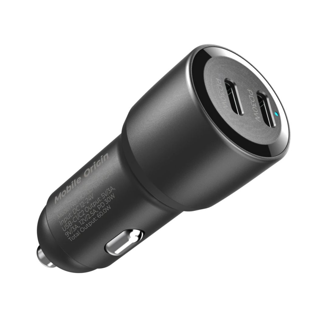 Mobile Origin Car Charger 60W 2 USB-C CA11 Black Mobile Origin Car Charger 60W 2 USB-C CA11 Black
