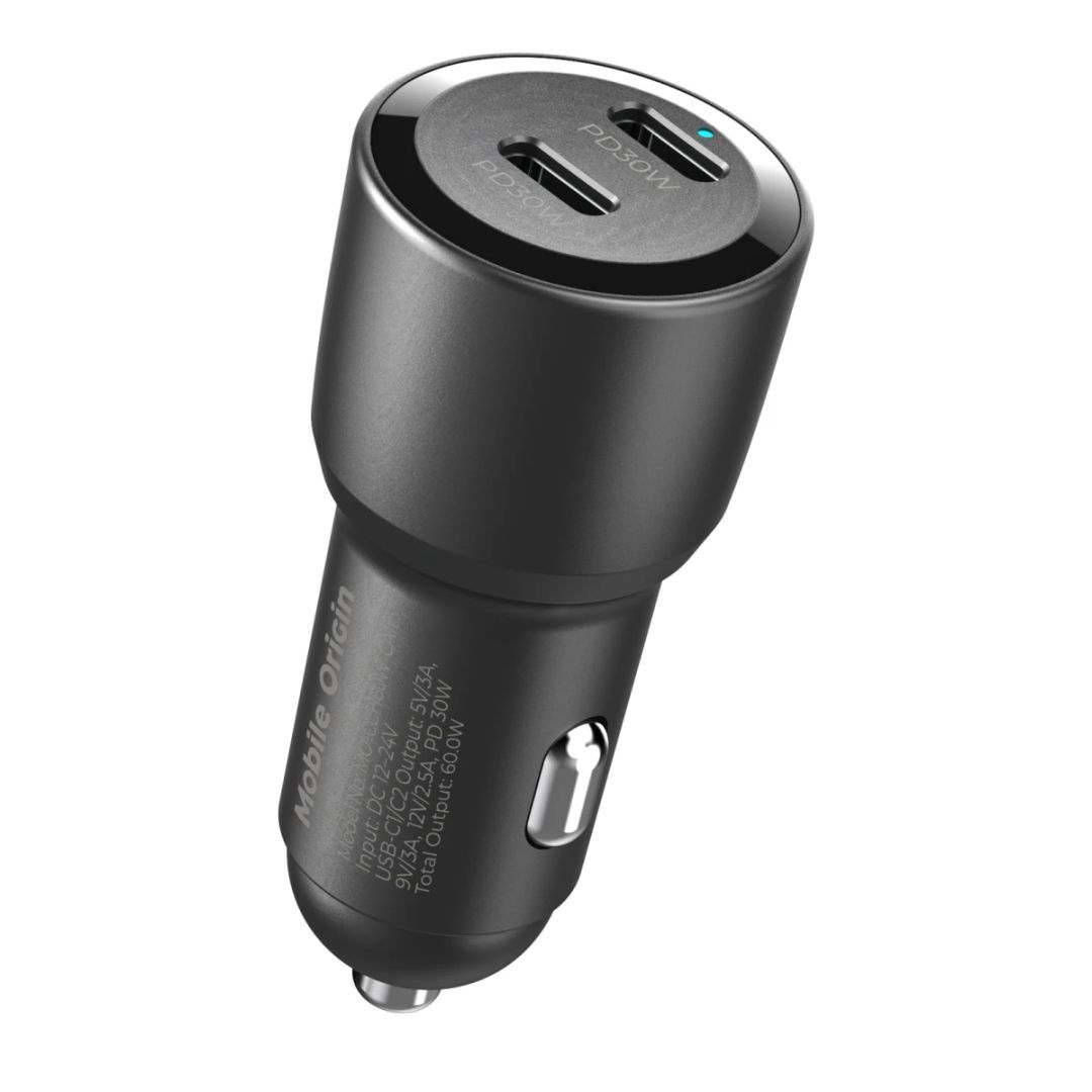 Mobile Origin Car Charger 60W 2 USB-C CA11 Black Mobile Origin Car Charger 60W 2 USB-C CA11 Black