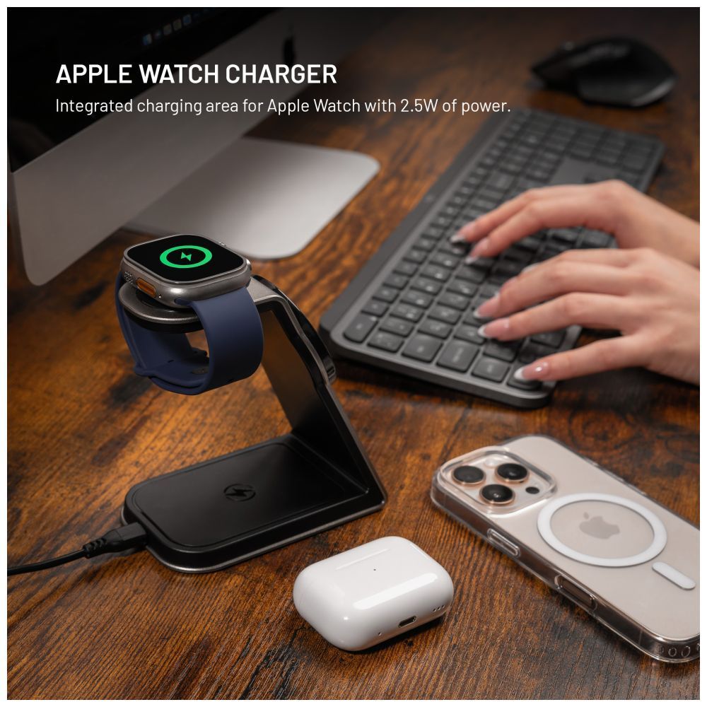 FIXED MagPowerstation vezeték nélküli töltő Alu 2, titanium