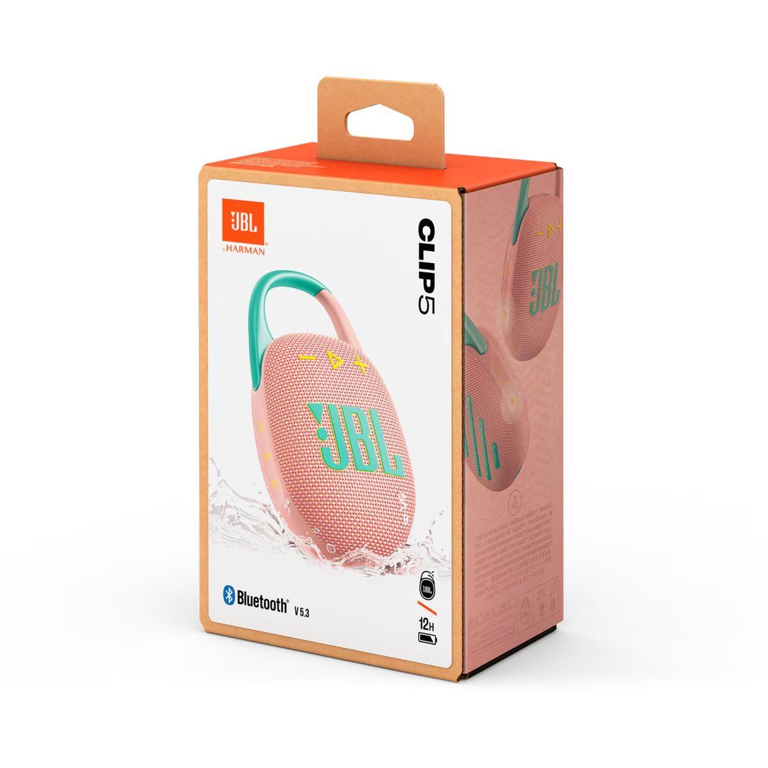 JBL Clip5 Bluetooth Ultra-portable Waterproof Speaker Pink JBL Clip5 Bluetooth Ultra-portable Waterproof Speaker Pink