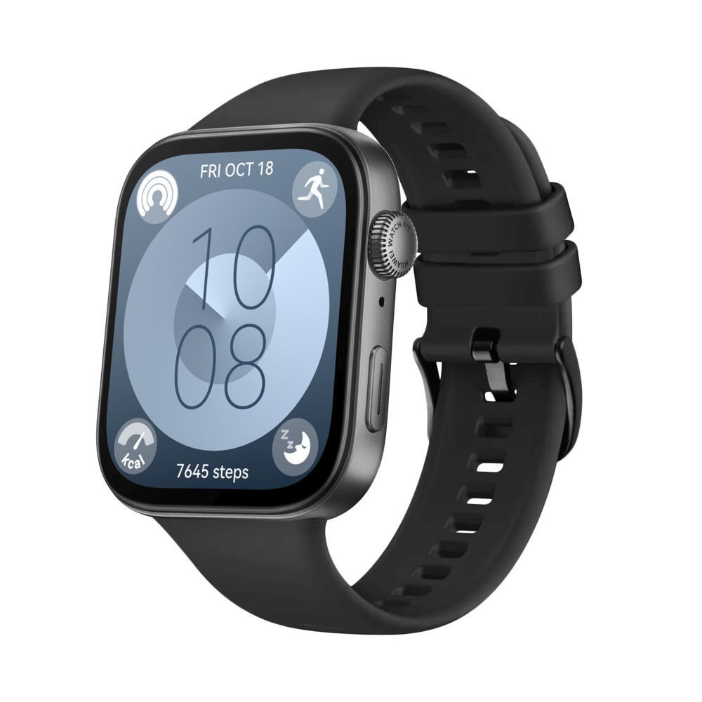 FIXED Sporty szilikon szíj Huawei Watch FIT 3 okosórákhoz, fekete FIXED Sporty szilikon szíj Huawei Watch FIT 3 okosórákhoz, fekete