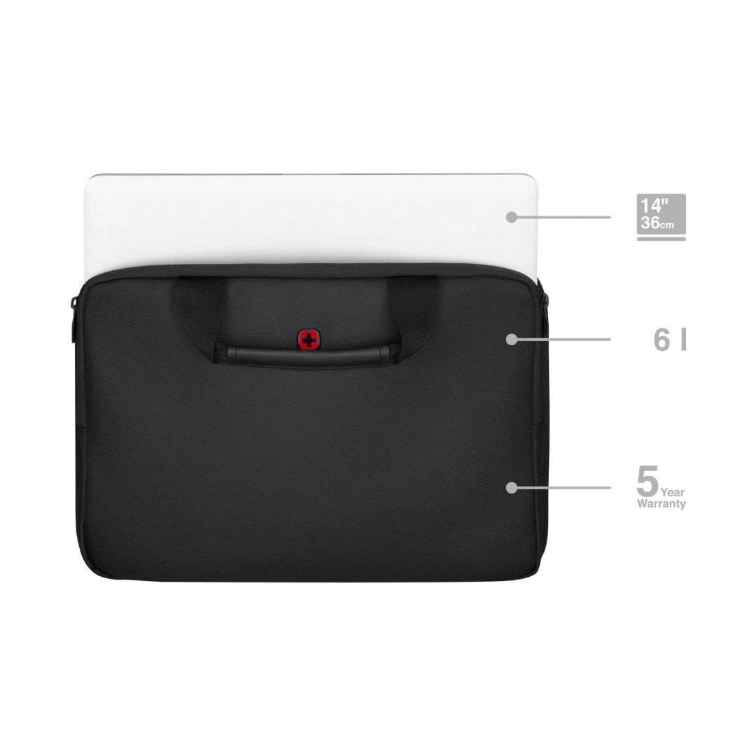 Wenger Modern Business Guyde 14" Laptop Sleeve 6L Black Wenger Modern Business Guyde 14" Laptop Sleeve 6L Black