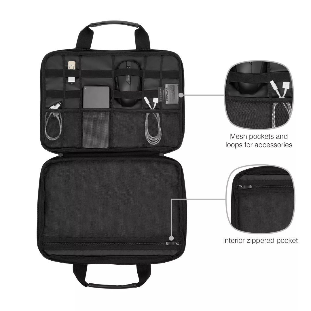 Wenger Modern Business Guyde 14" Laptop Sleeve 6L Black Wenger Modern Business Guyde 14" Laptop Sleeve 6L Black