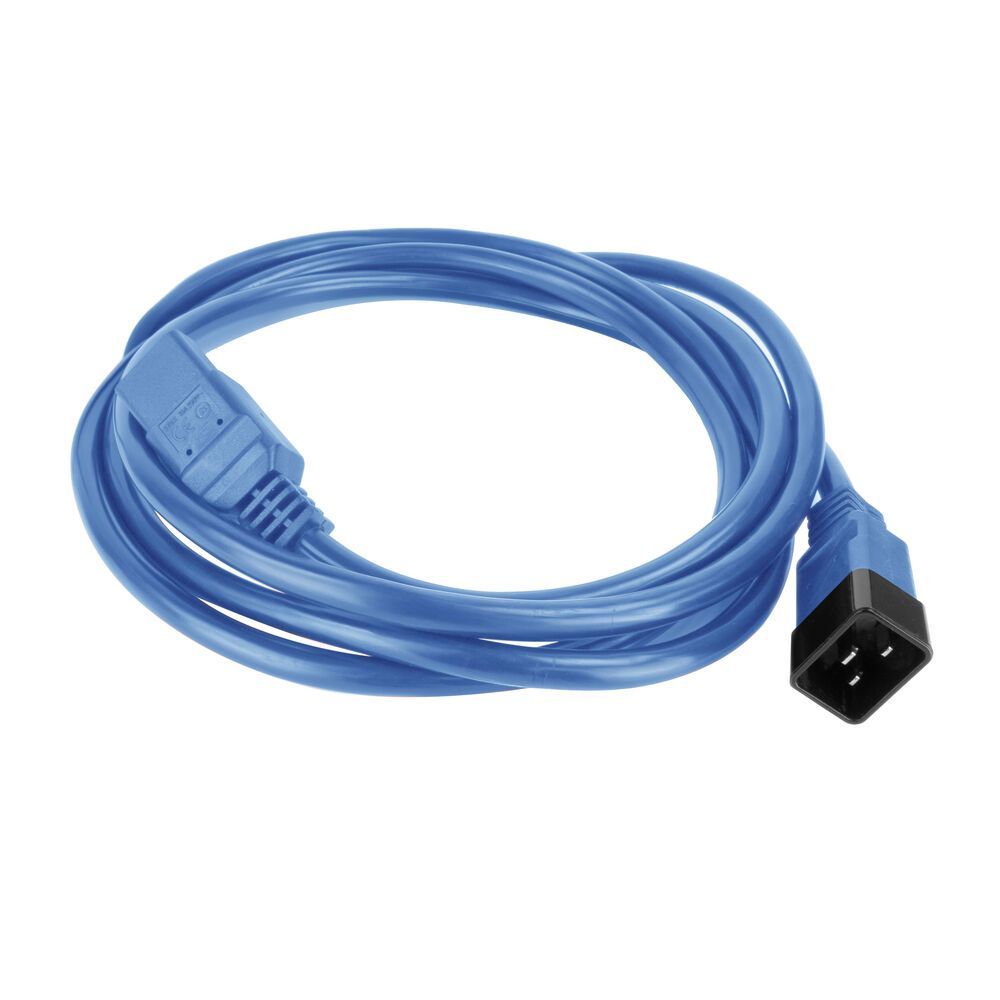 ACT Powercord C20 male - C21 famale 2m Blue ACT Powercord C20 male - C21 famale 2m Blue
