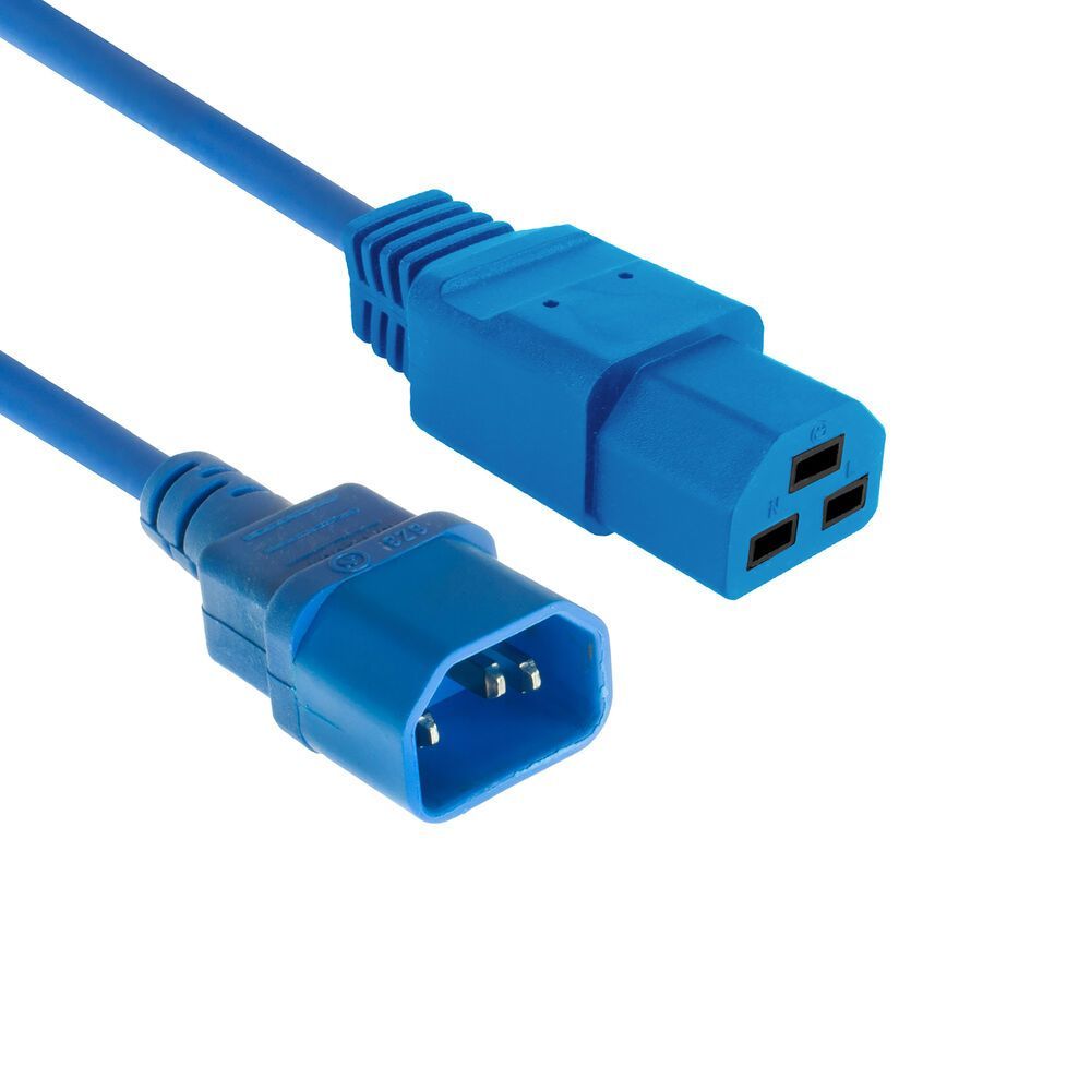 ACT Powercord C14 male- C21 famale 1m Blue ACT Powercord C14 male- C21 famale 1m Blue
