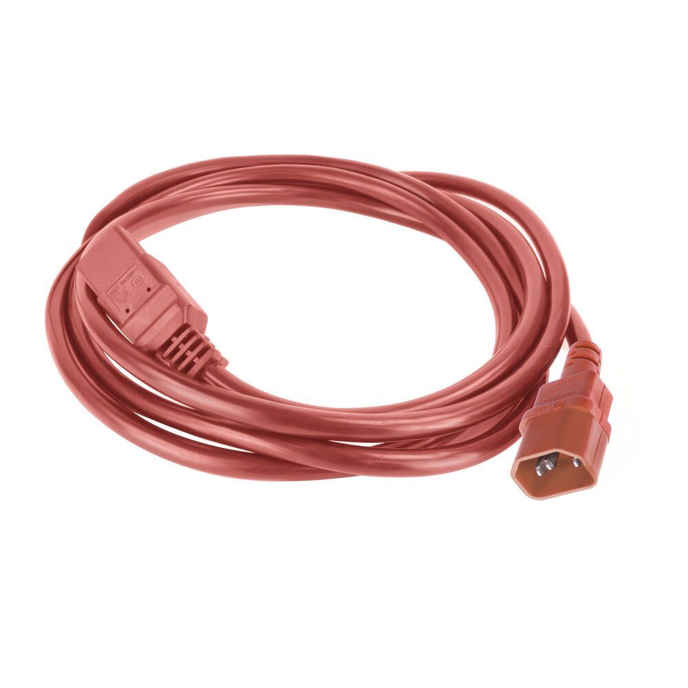 ACT Powercord C14 male- C21 famale 1m Red ACT Powercord C14 male- C21 famale 1m Red