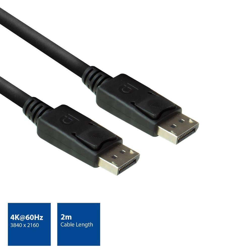 ACT AC3902 DisplayPort cable 2m Black ACT AC3902 DisplayPort cable 2m Black